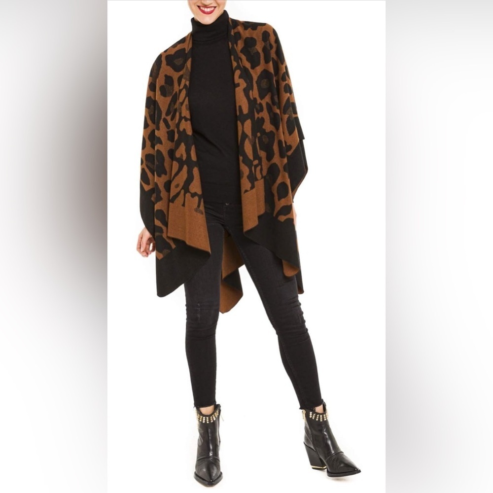 NWT Melifluos Designed in Spain Shawl Wrap Poncho Ruana Cape Cardigan Sweater - Picture 11 of 11